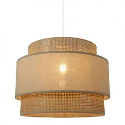 Jardideco Lustres Suspension Ronde Gigogne Rotin Beige D40cm -Luminaires Ventes suspension ronde gigogne rotin beige d40cm 2