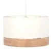 Maisons Du Monde Suspensions Suspension Tambour En Coton Beige Et Chêne -Luminaires Ventes suspension tambour en coton beige et chene 1000 12 9 204148 1