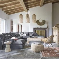 Maisons Du Monde Suspensions Suspension Triple En Bambou Et Métal Noir -Luminaires Ventes suspension triple en bambou et metal noir 1000 16 3 210374 4