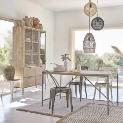 Maisons Du Monde Suspensions Suspension Triple En Rotin Tressé Beige Et Noir -Luminaires Ventes suspension triple en rotin tresse beige et noir 1000 10 38 210368 3