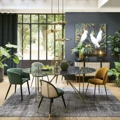 Maisons Du Monde Suspensions Suspension Triple Feuilles De Palmier En Métal Doré -Luminaires Ventes suspension triple feuilles de palmier en metal dore 1000 13 24 201293 3