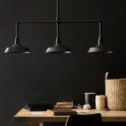 Maisons Du Monde Luminaires Suspension Triple Indus Tuyaux En Métal Noir -Luminaires Ventes suspension triple indus tuyaux en metal noir 1000 8 37 165554 6