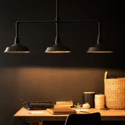 Maisons Du Monde Luminaires Suspension Triple Indus Tuyaux En Métal Noir -Luminaires Ventes suspension triple indus tuyaux en metal noir 1000 8 37 165554 7