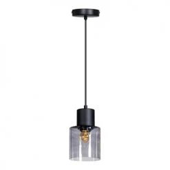 Lampea Suspensions Suspension Vintage En Métal Noir 218 Cm